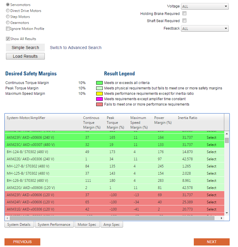 MOTIONEERING Online Filtered Results