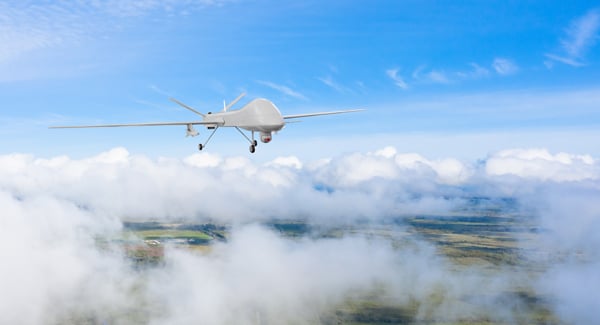 Unmanned aerial system in flight 