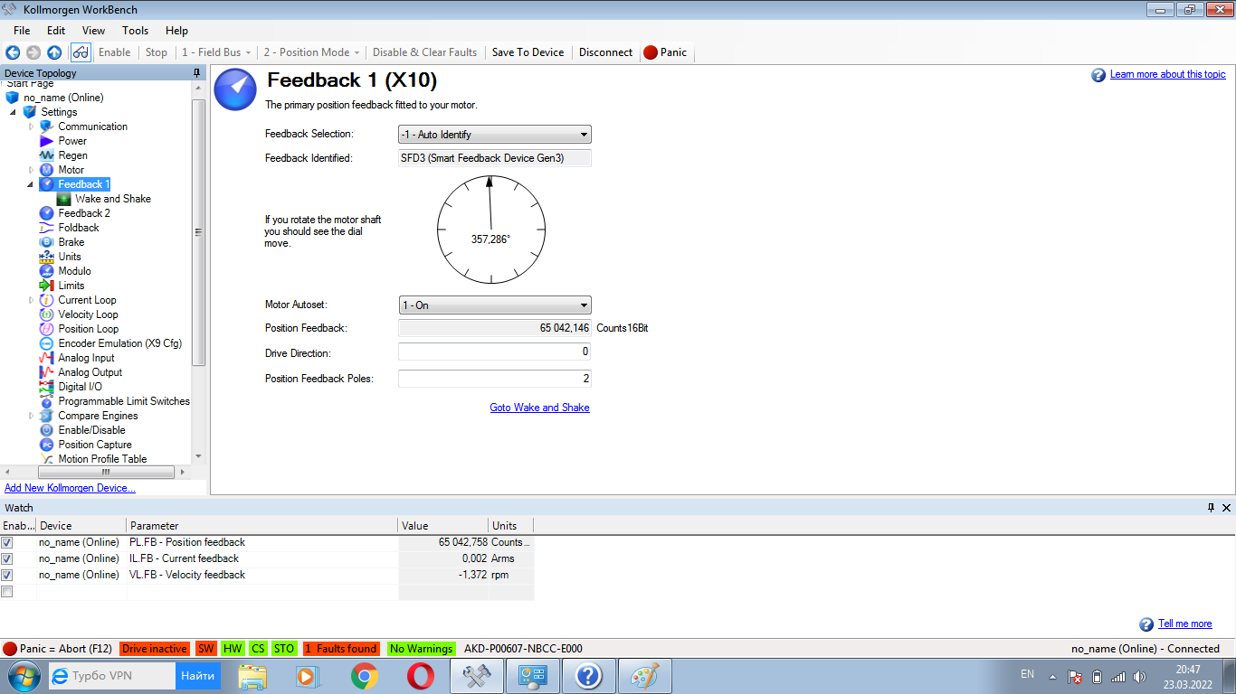 Fault F421 AKD