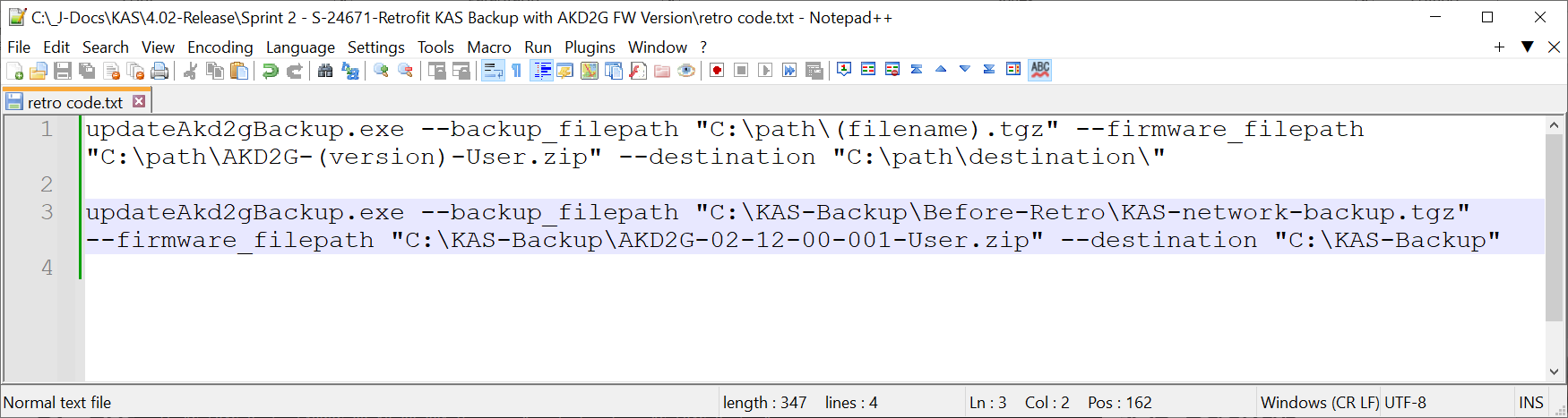 Text editor with Path Example text.