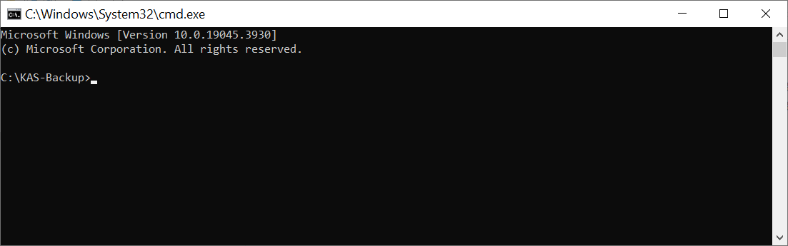 Blank Command Prompt window