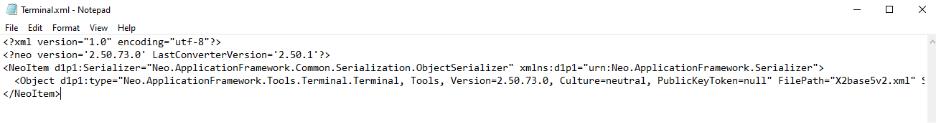 terminal code