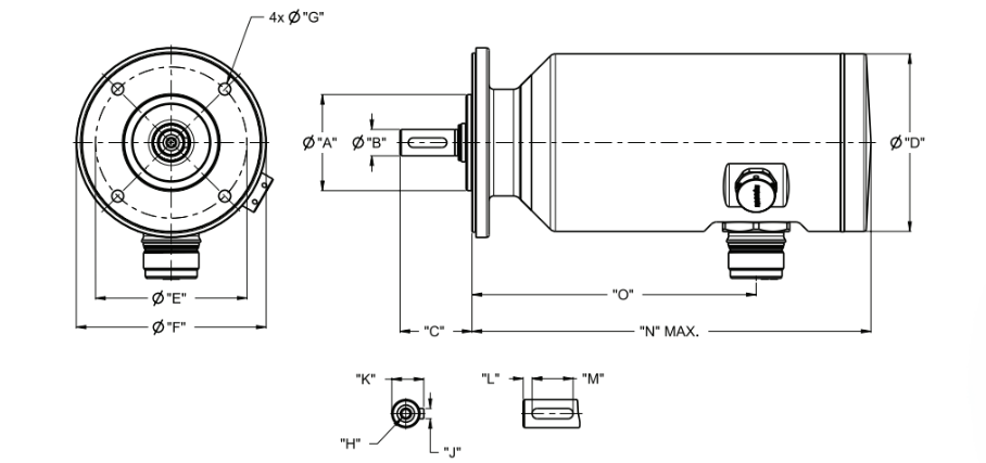 KOLLMORGEN M-605-A-A3 / M605AA3 AC Servo Motor 230V 2150RPM - Fen Industrial