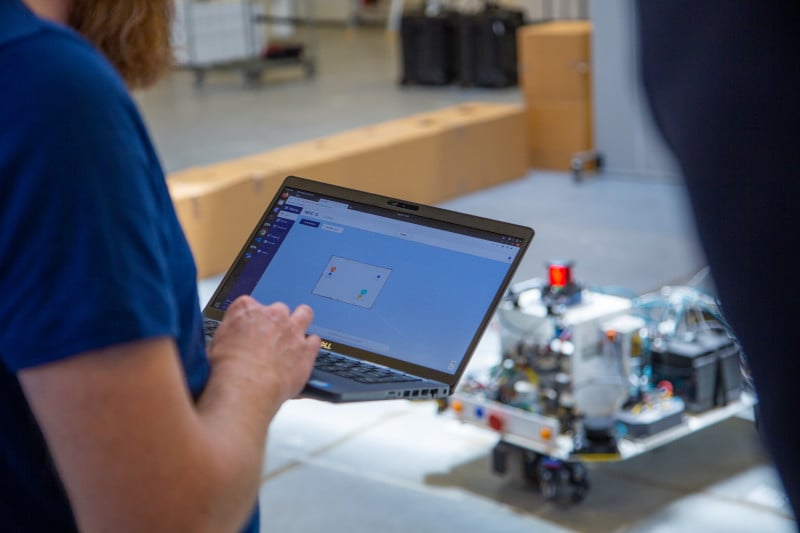 Laptop in hands-on class lab