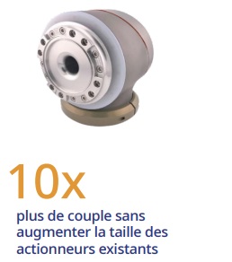 10x plus de couple sans augmenter la taille des actionneurs existants