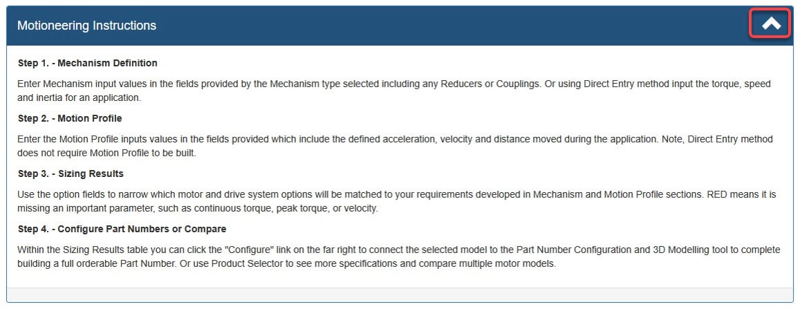 Motioneering tool instructions